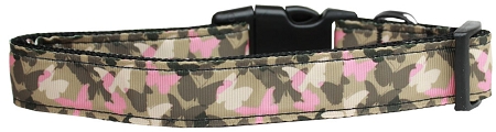 Camo Butterflies Nylon Dog Collar XL